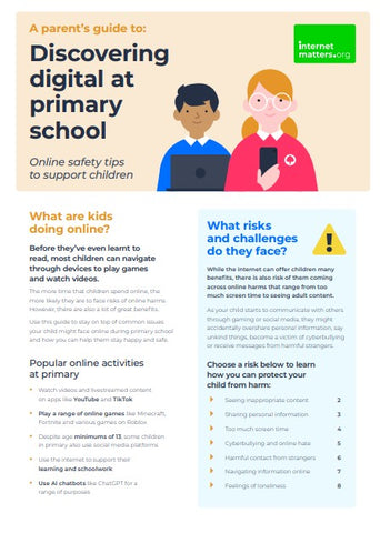 Internet Matters - Discovering digital at Primary school